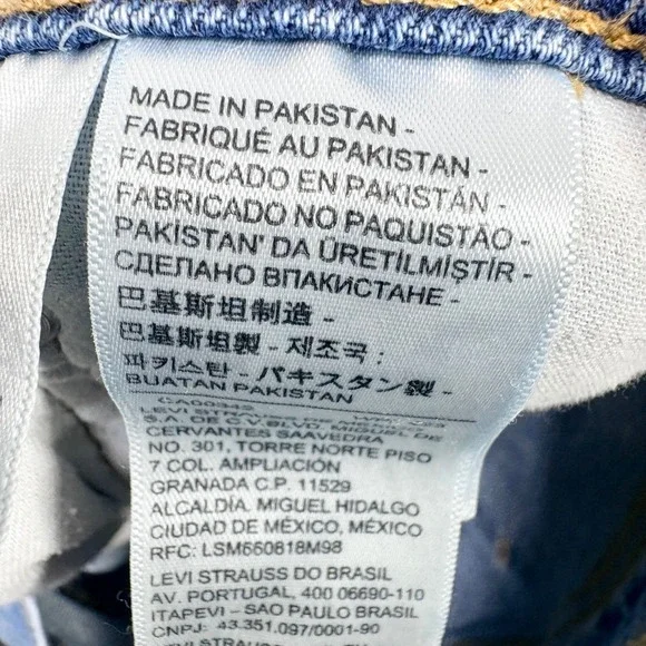 Levis 505 Regular Fit Straight Leg Light Wash Blue Stretch Jeans Mens 32x32 - Picture 7 of 11